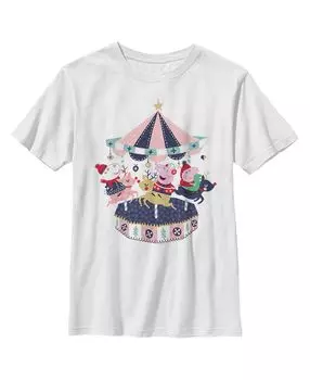 Детская футболка с рождественской каруселью «Свинка Пеппа» для мальчика Hasbro