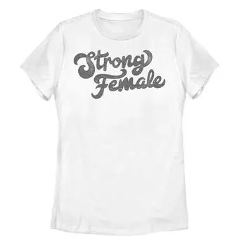 Детская футболка с рваной надписью в стиле ретро "Strong Female" Licensed Character