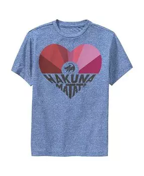 Детская футболка с сердечком Король Лев Simba Hakuna Matata для мальчиков Disney, синий