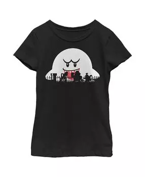 Детская футболка с силуэтами Хэллоуина для девочек Nintendo