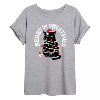 Детская футболка с струящимся рисунком Merry What Cat Cat Licensed Character, серый