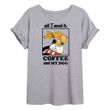 Детская футболка с струящимся рисунком «Микки Маус и друзья» Disney's Coffee Dog Licensed Character
