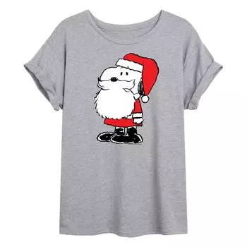 Детская футболка с струящимся рисунком Peanuts Snoopy Santa Licensed Character