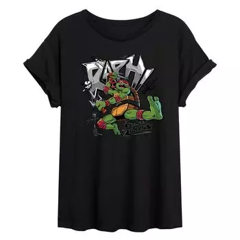 Детская футболка с струящимся рисунком TMNT Teenage Mutant Ninja Turtles Mutant Mayhem Raph Licensed Character, черный