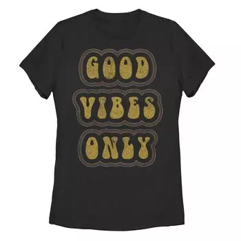 Детская футболка с текстовым рисунком «Good Vibes Only»