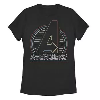 Детская футболка с тонким неоновым логотипом и графическим рисунком Marvel Avengers Licensed Character