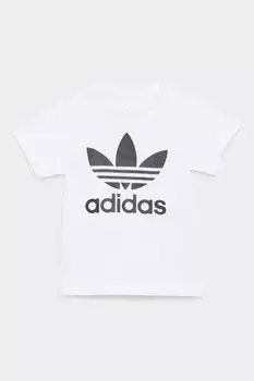Детская футболка с трилистником Adidas, белый