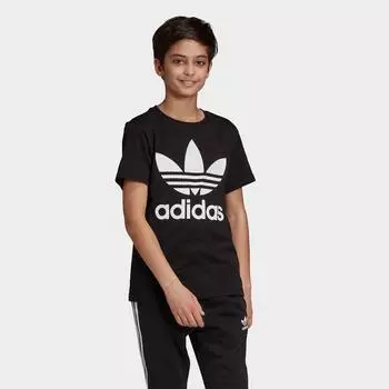 Детская футболка с трилистником Adidas Originals, черный
