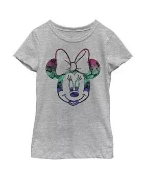 Детская футболка с тропическим принтом «Микки и друзья» и Минни для девочек Disney