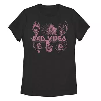 Детская футболка с винтажным графическим изображением Disney Villains Grunge Vibes и групповым снимком Licensed Character