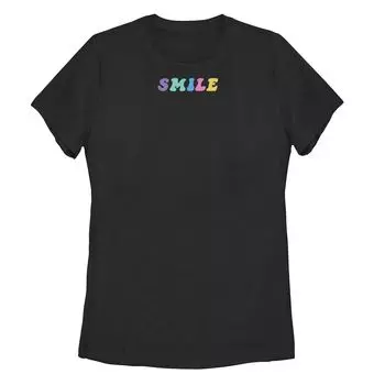 Детская футболка с вышивкой «Smile» и графикой