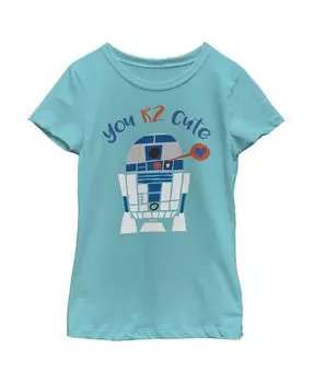 Детская футболка «Слишком милая» R2-D2 «Звездные войны» ко Дню святого Валентина для девочек Disney Lucasfilm