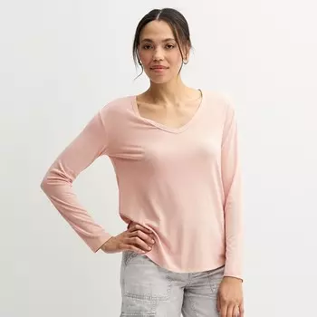 Детская футболка SO с длинными рукавами и V-образным вырезом, цвет Restful Lavender