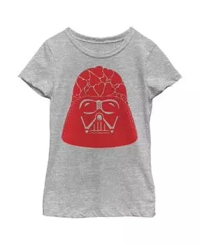Детская футболка со шлемом и сердечком Дарта Вейдера для девочек, посвященная Дню святого Валентина Disney Lucasfilm
