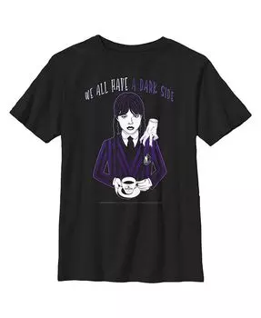 Детская футболка Среда для мальчиков: у всех нас есть темная сторона Netflix, черный