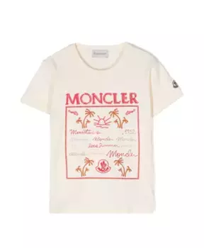 Детская футболка СС Moncler, бежевый