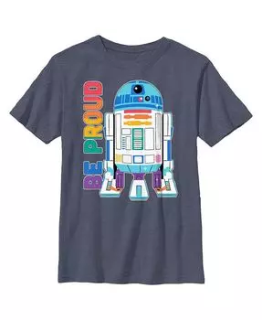 Детская футболка Star Wars Pride Rainbow R2-D2 Be Proud для мальчиков Disney Lucasfilm, синий