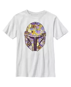 Детская футболка Star Wars: The Mandalorian Mando с цветочным рисунком для мальчиков Disney Lucasfilm