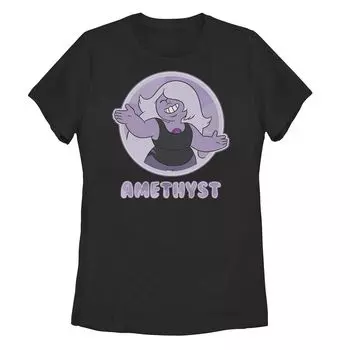 Детская футболка Steven Universe с аметистовым фиолетовым оттенком и круглым портретом Licensed Character