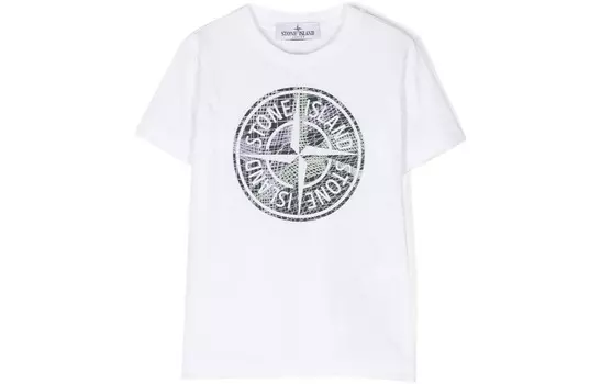 Детская футболка Stone Island, белый