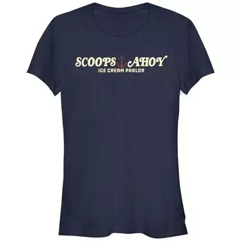 Детская футболка Stranger Things Scoops Ahoy с простым логотипом и графическим рисунком Licensed Character