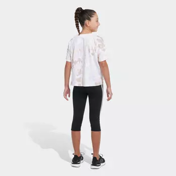 Детская футболка свободного кроя с принтом adidas Allover, белый