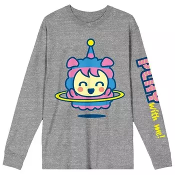 Детская футболка Tamagotchi Sheep Play With Me с рисунком и длинными рукавами Licensed Character, серый