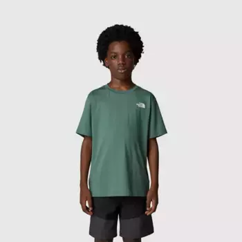 Детская футболка The North Face 24/7, темно-зеленый