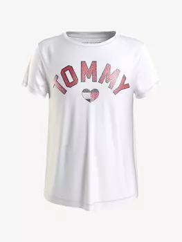 Детская футболка tommy heart Tommy Hilfiger, свежий белый
