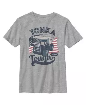 Детская футболка Tonka Tough America с флагом Самосвал для мальчиков Hasbro, серый