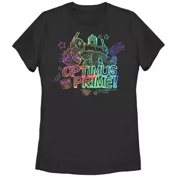 Детская футболка Transformers Pride Optimus Prime с графическим рисунком Rainbow Lines Licensed Character