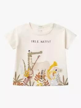 Детская футболка true artist Benetton, цвет White Cream