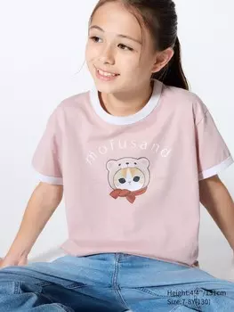 Детская футболка Uniqlo, цвет 10 розовый