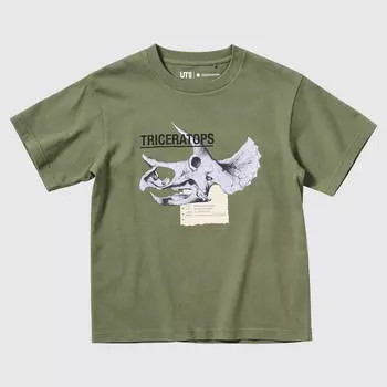 Детская футболка Uniqlo The Smithsonian Ut Graphic, зеленый