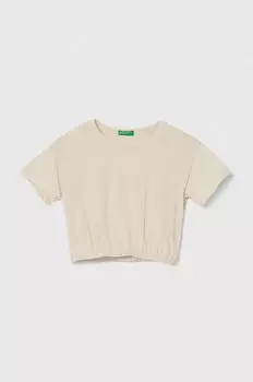 Детская футболка United Colors of Benetton, бежевый