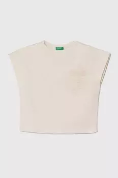 Детская футболка United Colors of Benetton, бежевый