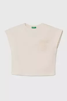 Детская футболка United Colors of Benetton, бежевый