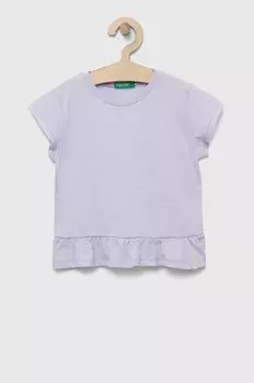 Детская футболка United Colors of Benetton, фиолетовый