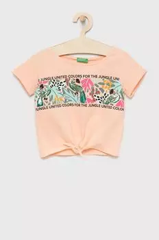 Детская футболка United Colors of Benetton, розовый