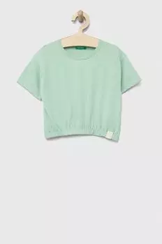 Детская футболка United Colors of Benetton, зеленый