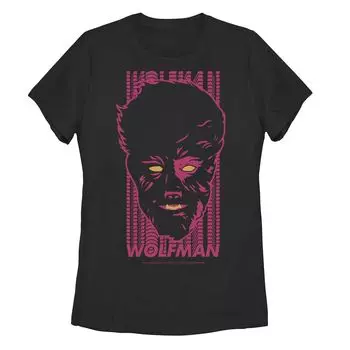 Детская футболка Universal Monsters The Wolf Man розового цвета с рисунком и портретом Licensed Character