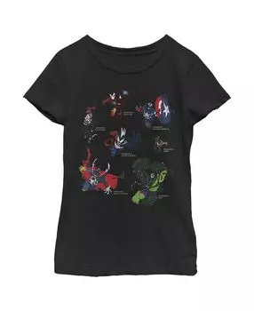 Детская футболка Venomized Hero Circle для девочек Marvel