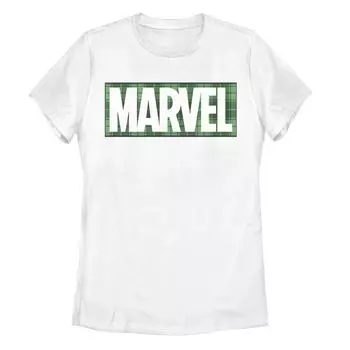 Детская футболка в клетку с логотипом Marvel Comics и рисунком ко Дню Святого Патрика Licensed Character