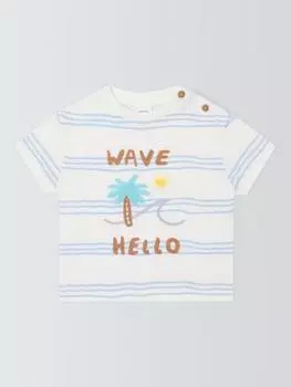 Детская футболка в полоску John Lewis, белый