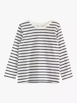 Детская футболка в полоску с длинным рукавом Lindex, цвет Dark Navy/Multi