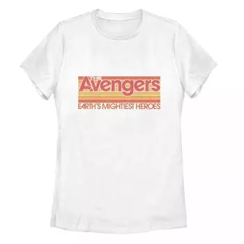 Детская футболка в полоску с текстовым логотипом Marvel The Avengers в стиле ретро Licensed Character
