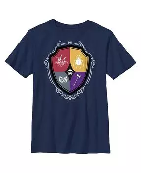 Детская футболка Wednesday Icons Crest для мальчиков Netflix, синий