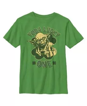 Детская футболка Yoda Lucky One с изображением Звездных войн и Дня святого Патрика для мальчиков Disney Lucasfilm
