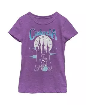 Детская футболка Золушка в замке: Полночь в замке для девочек Disney, фиолетовый