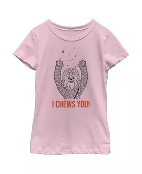 Детская футболка «Звездные войны: Чубакка, я жую тебя» для девочек Disney Lucasfilm